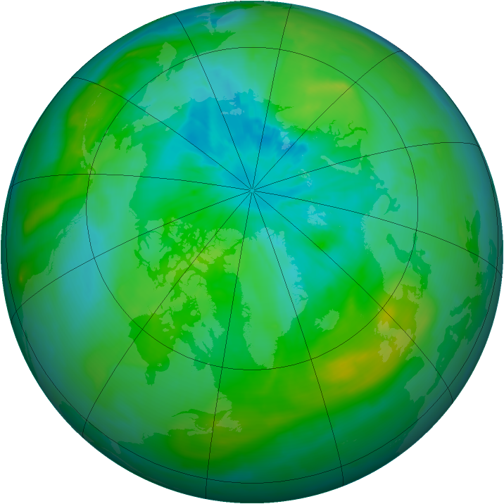 Arctic ozone map for 11 August 2014
